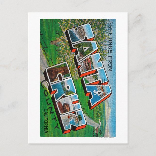 Santa Cruz Landkreis, Kalifornien Postkarte (Vorderseite)