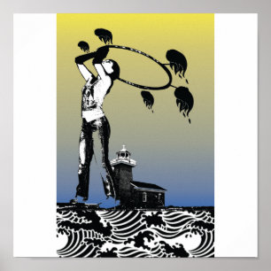 Santa Cruz Lighthouse Hoopjam Poster