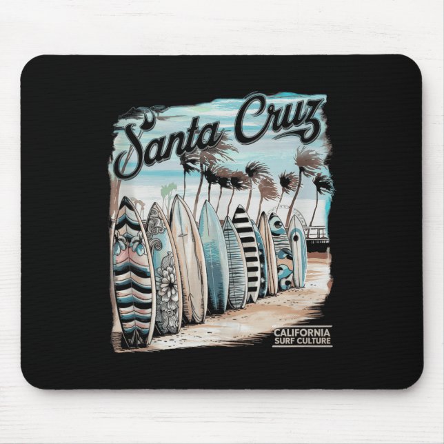 Santa Cruz Men Women California Retro Sunset Vinta Mousepad (Vorne)