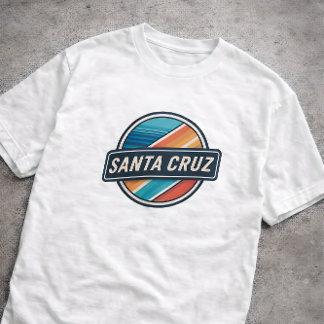 Santa Cruz Retro Vintage Circular Beach California T-Shirt