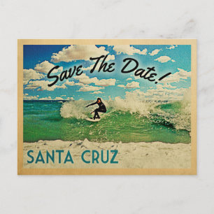 Santa Cruz Save the Date Kalifornien Surfen Ankündigungspostkarte
