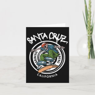 Santa Cruz Skater Zurück Kalifornien Skelettsk Karte