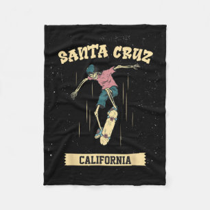 Santa Cruz Skeleton Surfen und Skateboardfahren Fleecedecke