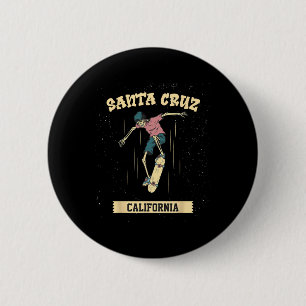 Santa Cruz Skeleton Surfing und Skateboarding Button