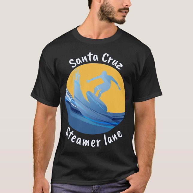 Santa Cruz Steamer Lane Surfing T-Shirt (Vorderseite)