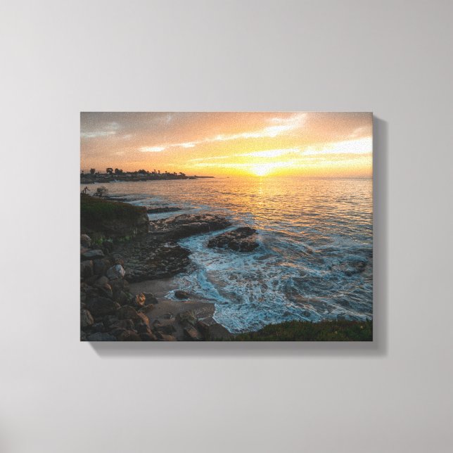 Santa Cruz Sunrise Print Leinwanddruck (Vorderseite)