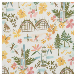SANTA CRUZ TOILE Surfbrett Küstendruckerei Stoff