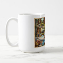 Santa Cruz Vibe Map – Cultural Coastal Art Print Kaffeetasse