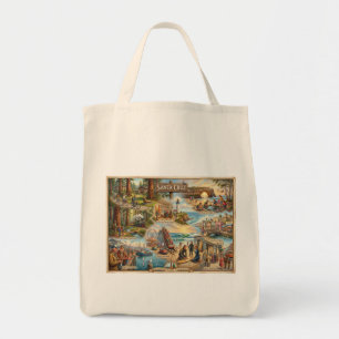Santa Cruz Vibe Map – Kultur Küsten Art Print Tragetasche