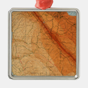 Santa Cruz Viereck mit Intensität, Fehlern Ornament Aus Metall