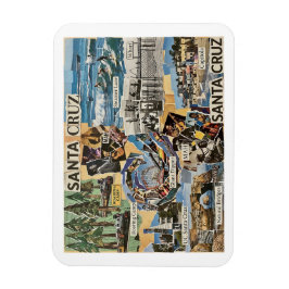 Santa Cruz Vintage Collage – Coastal Memories Art  Magnet
