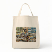 Santa Cruz Vintage Collage – Kunst der Küsten Erin