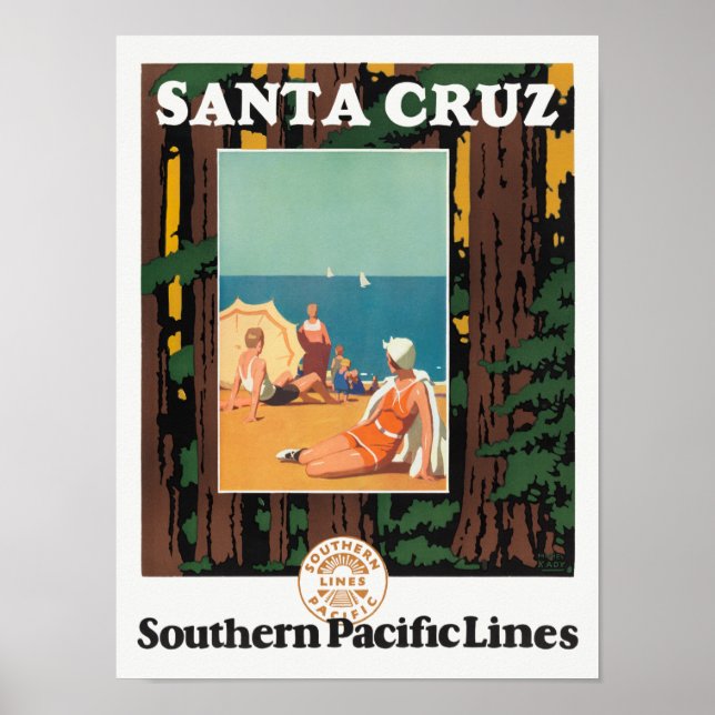 Santa Cruz Vintage Reiseplakat 1926 Poster (Vorne)
