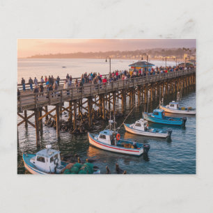 Santa Cruz Wharf Kalifornien Postkarte