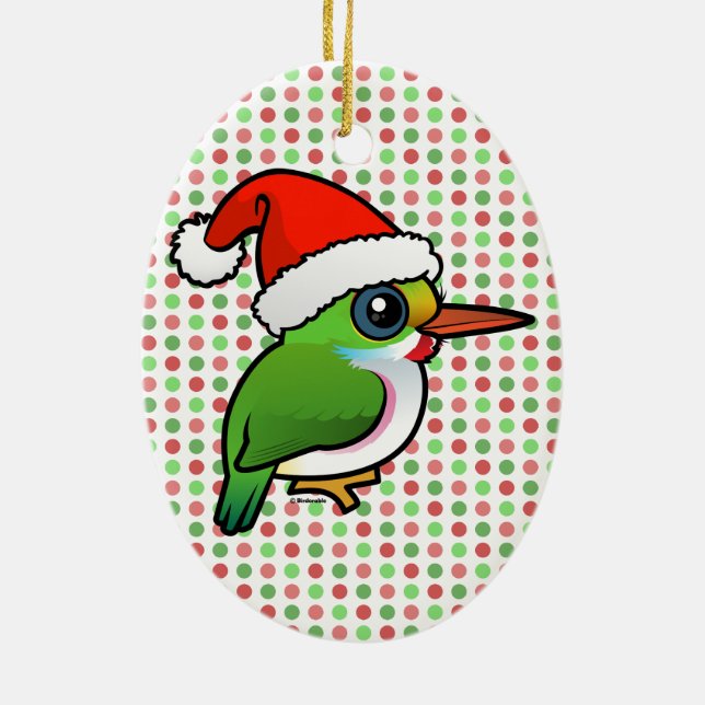 Santa Cuban Tody Keramik Ornament (Hinten)