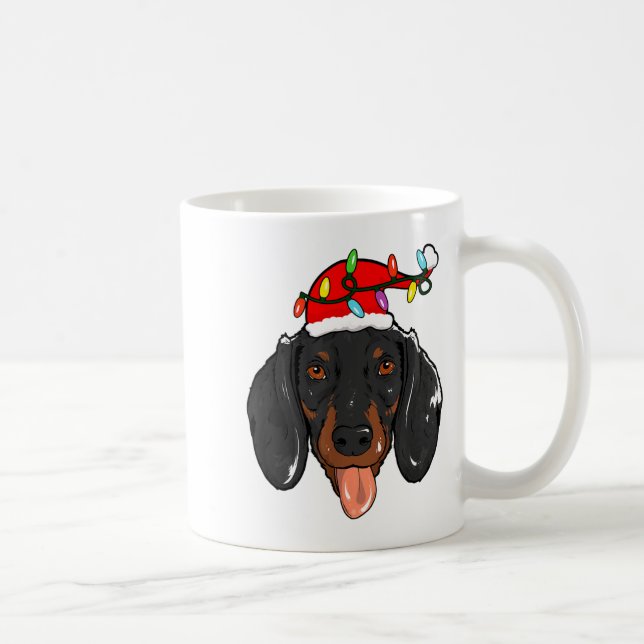 Santa Dachshund Light Christmas  Kaffeetasse (Rechts)