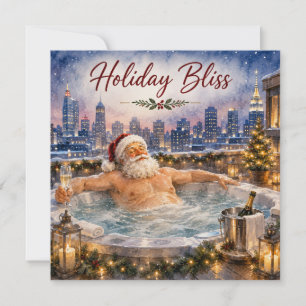 Santa Dachterrassen-Whirlpool Weihnachtsglück Weih Feiertagskarte
