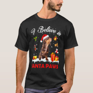 Santa Dackel Claus Hunde Weihnachtsdekor T-Shirt