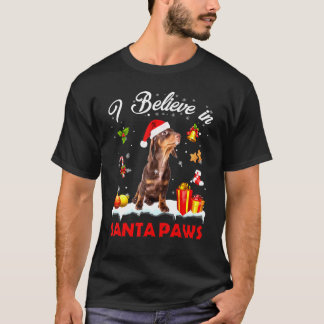 Santa Dackel Claus Hunde Weihnachtsdekor T-Shirt