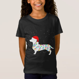 Santa Dackel Weihnachtslicht Dackel Pajamas T-Shirt