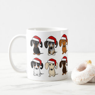 Santa Dackeln Niedliche Dackel Hunde Weihnachten Kaffeetasse