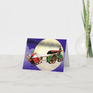 Santa Dampftraktor Karte