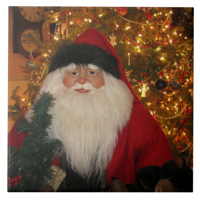 Santa Decoration Keramik Tile Fliese (Vorderseite)