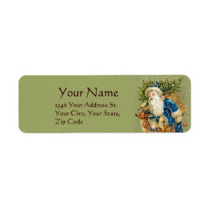 SANTA,DEER,CHRISTMAS GIFTS IM WINTER SCHNEE Grün