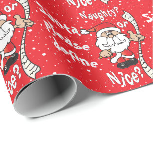 Santa Definition Naughty oder Nice   Weihnachten Geschenkpapier