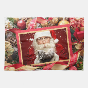 Santa / DEIN FOTO Küchenhandtuch Geschirrtuch