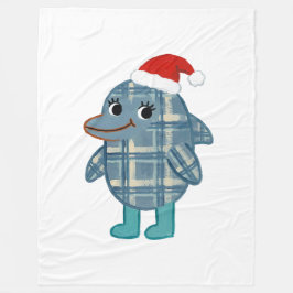 Santa-Delfin-Tartan-Decke Fleecedecke