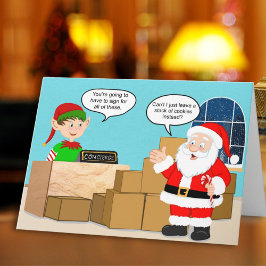 Santa Delivery Concierge Christmas Humor Karte