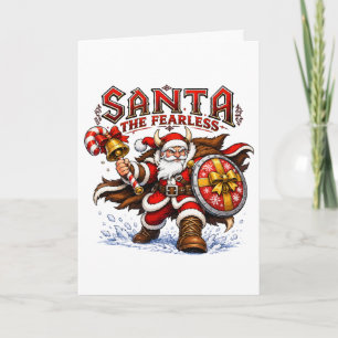 Santa der Furchtlose Weihnachtsdesign Karte