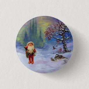 SANTA DER GNOMES Funny Christmas Button
