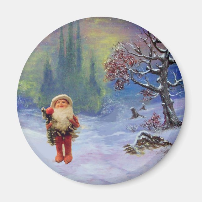 SANTA DER GNOMES Funny Christmas Magnet (Vorne)
