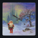 SANTA DER GNOMES QUADRATISCHE WANDUHR<br><div class="desc">Farbenfrohe, skurrile und helle Weihnachtsgestaltung.Das kleine Gnome ist ein seltenes altes italienisches Spielzeug aus den Jahren 1950.
zazzle.com/" re href="http://www.zazzle.com/"> (</div>