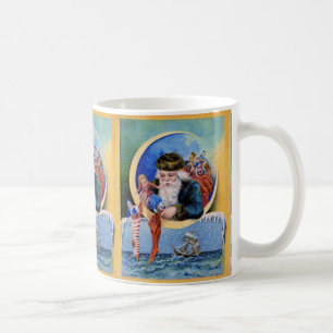 SANTA DER SAILORS, MOON, CHRISTMAS SOCKS AND TOYS KAFFEETASSE