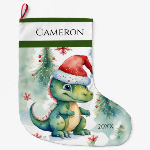 Santa Dinosaur Großer Weihnachtsstrumpf