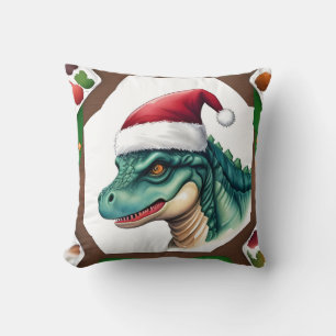 Santa Dinosaur Kissen