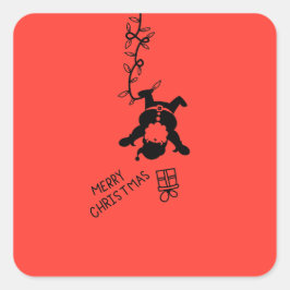 Santa Distribution Gifts Quadratischer Aufkleber
