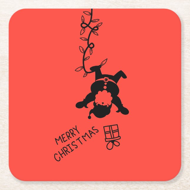 Santa Distribution Gifts Rechteckiger Pappuntersetzer (Vorderseite)