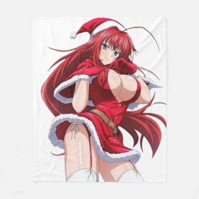 Santa-Diva-Anime-Winter-Outfit - Fleece-Decke Fleecedecke (Vorderseite)