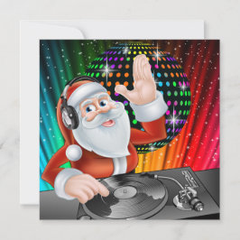 Santa DJ Disco Weihnachten / Neujahr Einladung