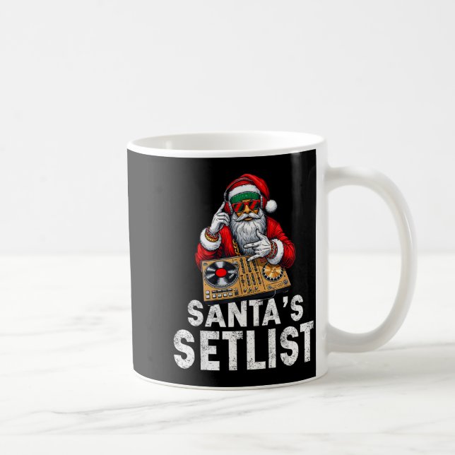 Santa Dj Musician Santa’s Setlist House Music  Kaffeetasse (Rechts)