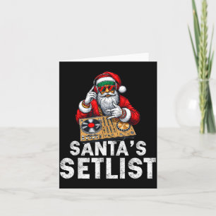 Santa Dj Musiker Santa's Setlist House Musik Karte