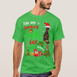 Santa Doberman Ich bin auf der schmutzigen Liste W T-Shirt