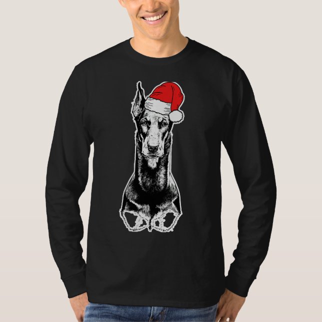 Santa Doberman Pinscher Dog Ugly T-Shirt (Vorderseite)