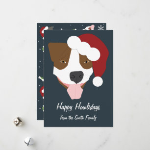 Santa Dog - Anpassbar Feiertagskarte