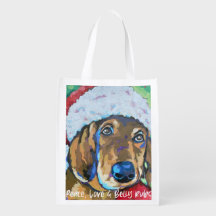 Santa Dog Frieden, Liebe und Bauch Rubs
