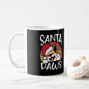 Santa Dog Paws Funny Christmas Pub Kaffeetasse